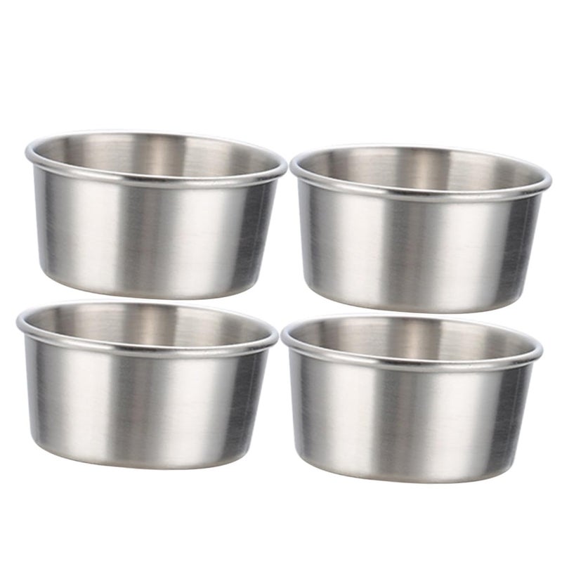 4Pcs Stainless Steel Dipping Bowls For Sauces Condiments Kitchen And Restaurant Use - Image 2