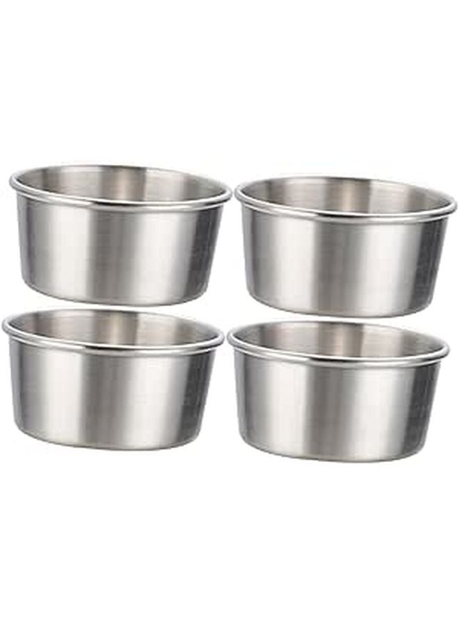 4Pcs Stainless Steel Dipping Bowls For Sauces Condiments Kitchen And Restaurant Use - Image 1
