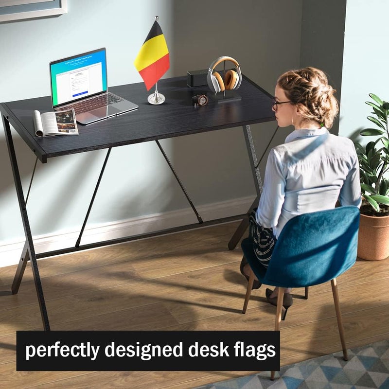 mflagperft Belgium Flag Belgian Flags, Small Mini Belgian Desk Flag, Used for Table Office Classroom Home Patriotic Events Decorations - Image 3
