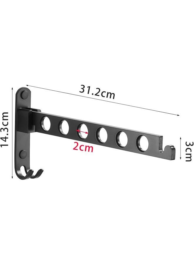 JOOM Retractable Folding Wall Hanger Folding Clothes Hanger Rack Hanging Shelves Clothes Drying Racks Clothes Storage Organizer Laundry Hanger Dryer Rack（one pack） - Image 2