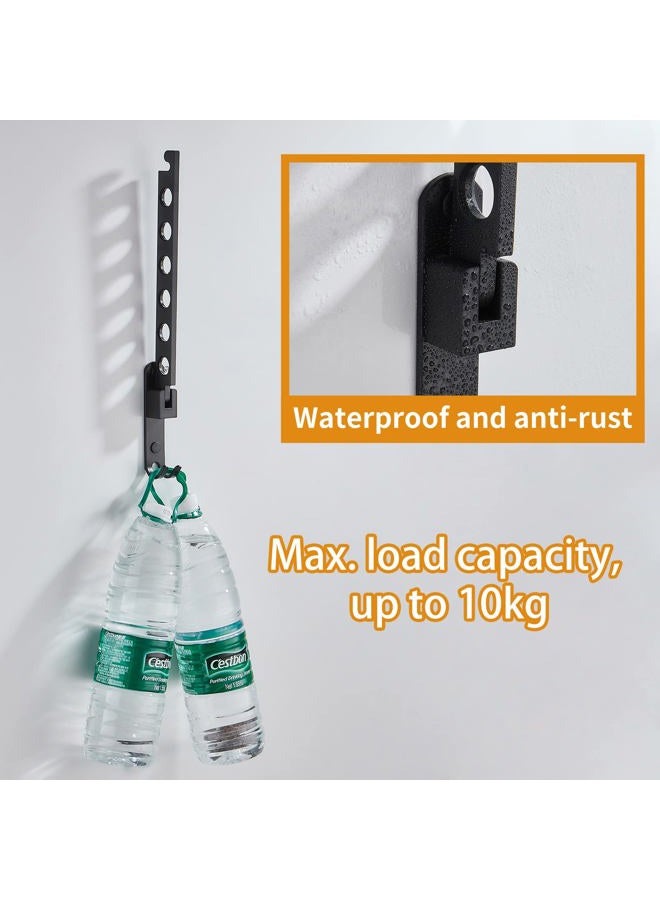 JOOM Retractable Folding Wall Hanger Folding Clothes Hanger Rack Hanging Shelves Clothes Drying Racks Clothes Storage Organizer Laundry Hanger Dryer Rack（one pack） - Image 4