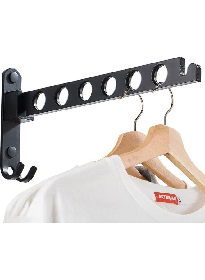 JOOM Retractable Folding Wall Hanger Folding Clothes Hanger Rack Hanging Shelves Clothes Drying Racks Clothes Storage Organizer Laundry Hanger Dryer Rack（one pack） - Image 1