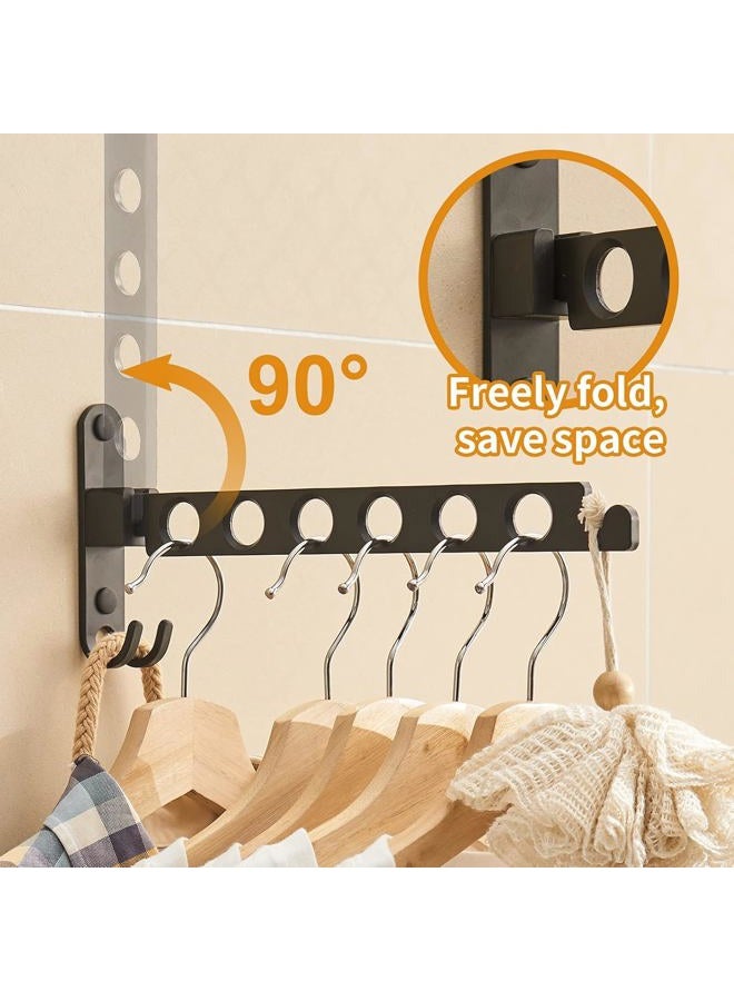 JOOM Retractable Folding Wall Hanger Folding Clothes Hanger Rack Hanging Shelves Clothes Drying Racks Clothes Storage Organizer Laundry Hanger Dryer Rack（one pack） - Image 3