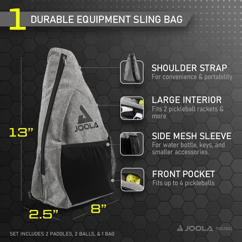 JOOLA Pickleball Paddles & Sets â€“ Agassi Shape or Essentials â€“ Fiberglass or Carbon Fiber Surface â€“ UPA-A & USAP Approved â€“ Single Paddle or Pickleball Set with Balls & Bag â€“ Enhanced Spin & Control - Image 3