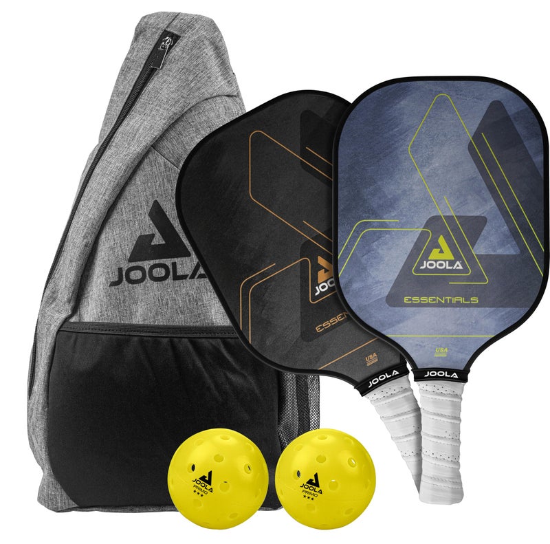 JOOLA Pickleball Paddles & Sets â€“ Agassi Shape or Essentials â€“ Fiberglass or Carbon Fiber Surface â€“ UPA-A & USAP Approved â€“ Single Paddle or Pickleball Set with Balls & Bag â€“ Enhanced Spin & Control - Image 1