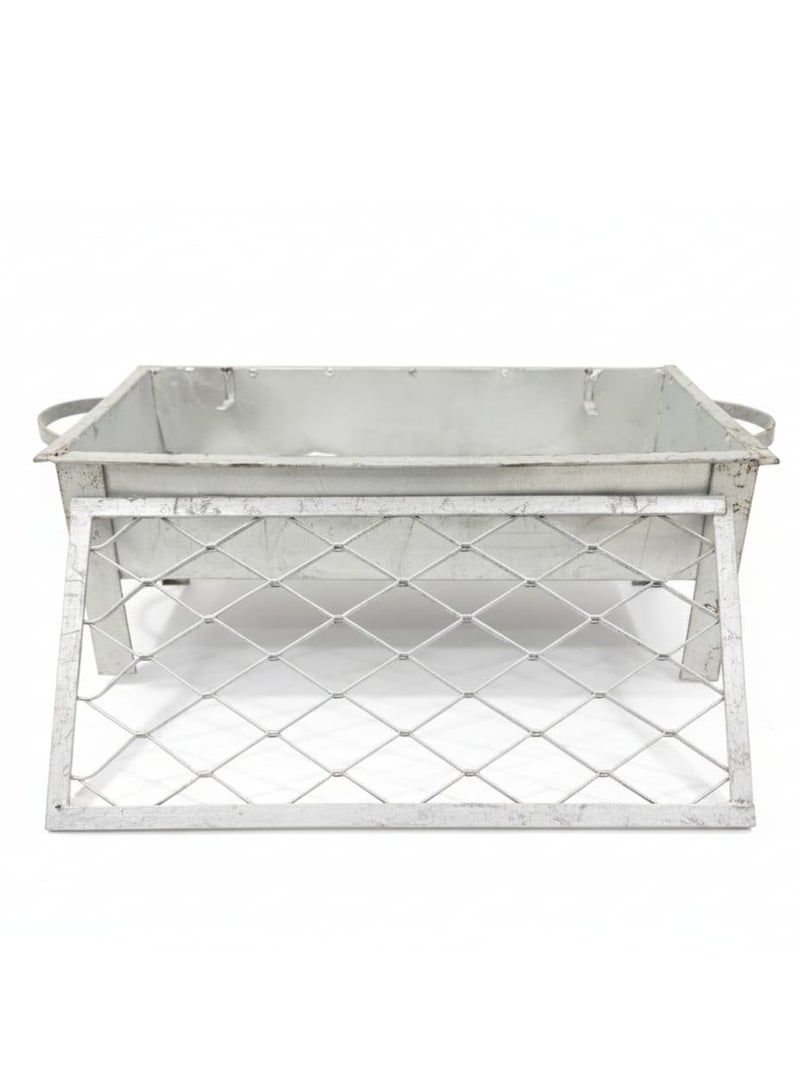 صني شواية ألمنيوم كبيرة مشمسة للشواء، ٦٢×٢٨×١٩ سم | شواية فحم خارجية متينة