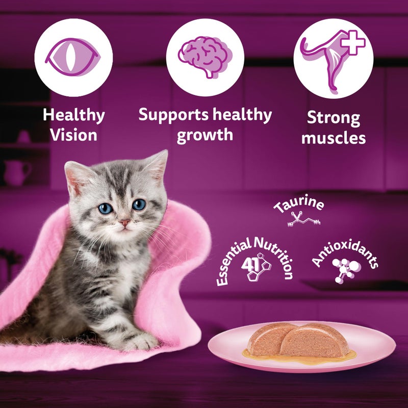 Whiskas طعام قطط رطب ويكساس جونيور (2-12 شهرًا) بنكهة الماكريل، 80 جرام × 14، تغذية كاملة ومتوازنة 100%، يدعم نظام المناعة الصحي - Image 5