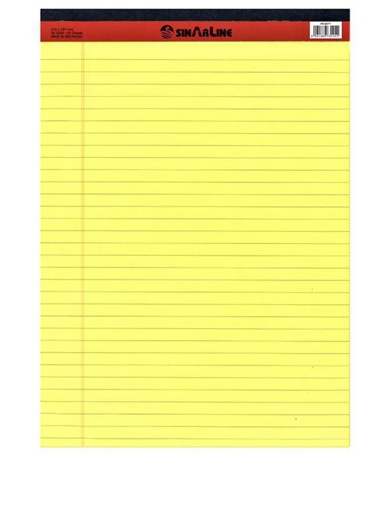 SINARLINE 10-Piece A4 Size Legal Pad Yellow Sheets - Image 2
