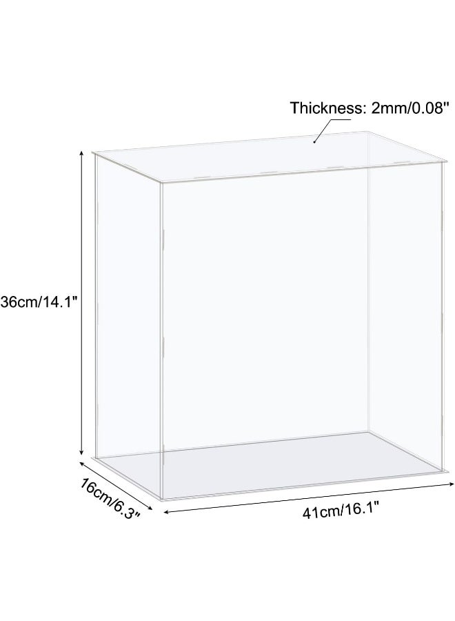 TPGP Acrylic Display Case Box Clear Dustproof Protection Showcase 41X16X36Cm For Collectibles Display - Image 2