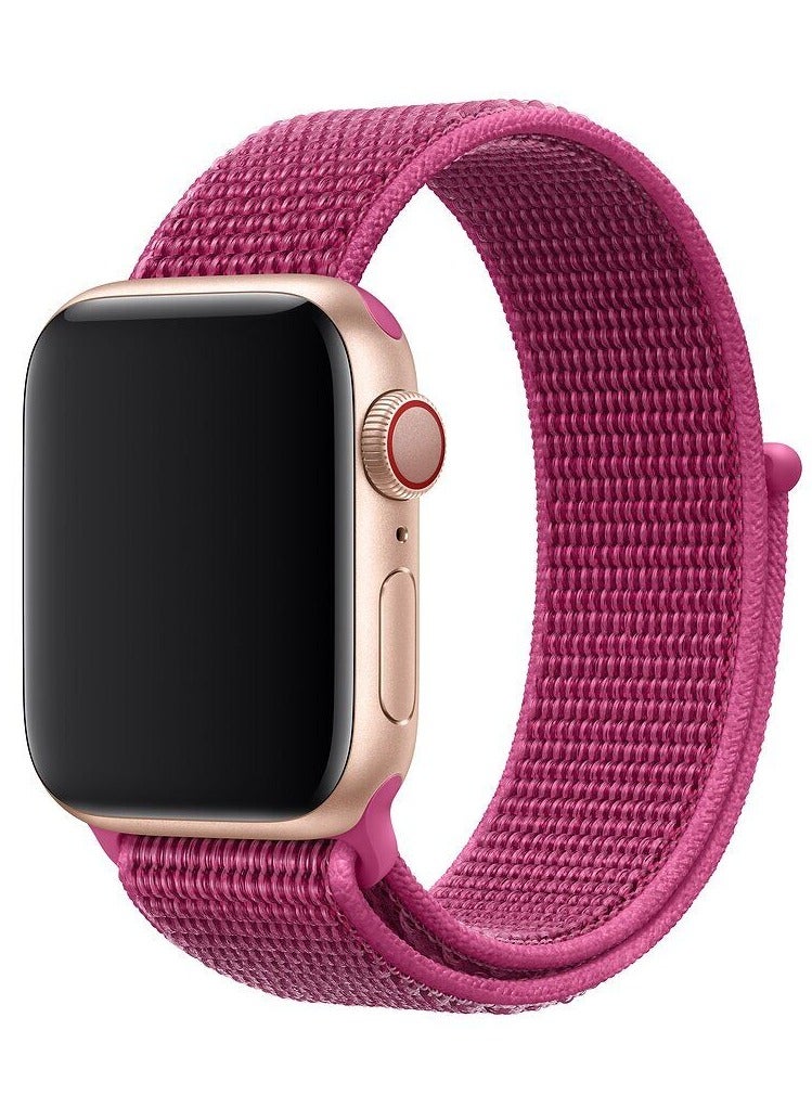CATANES Nylon Woven Sport Strap for Apple Watch Trail Band 49mm 45mm 44mm iWatch Series Ultra/8/7/SE/6/5/4/3/2/1 Dragonfruit - Image 2