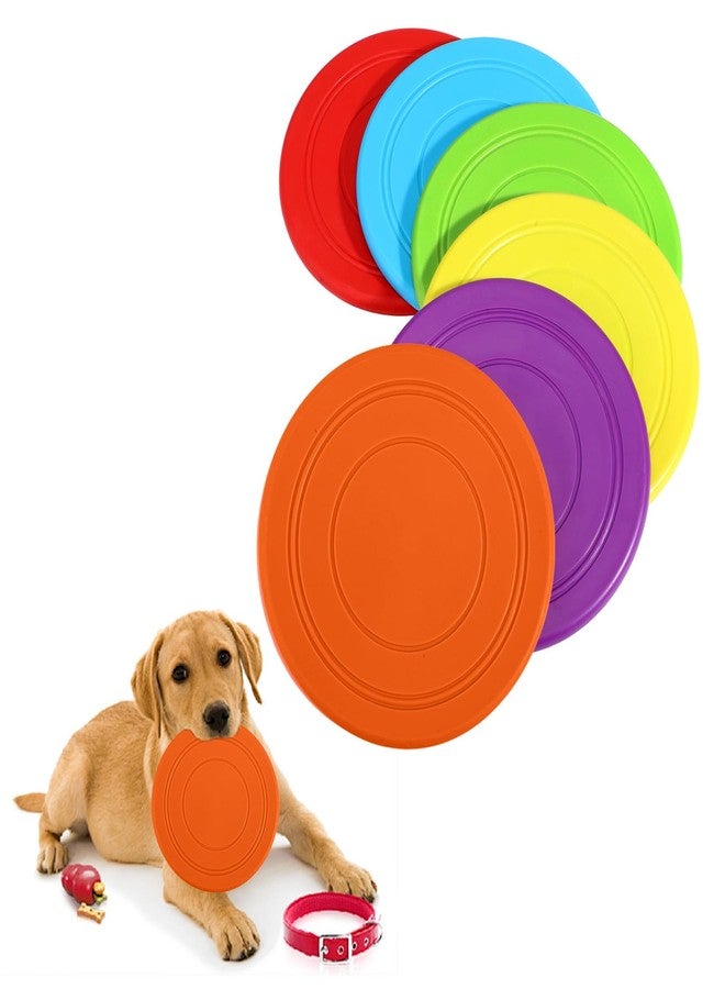 xozeooeu 18 Pack Dog Flying Discs, Soft TPR Rubber Flyer Toys for Small Medium & Large Dogs - Interactive, Float in Water, Safe on Teeth, for Outdoor Fetch & Training (6 Colors) - Image 1