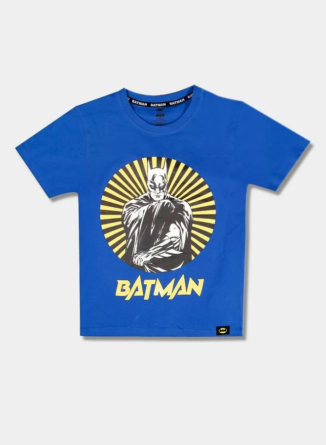 Batman Graphic Print Round Neck Fashion T-shirt