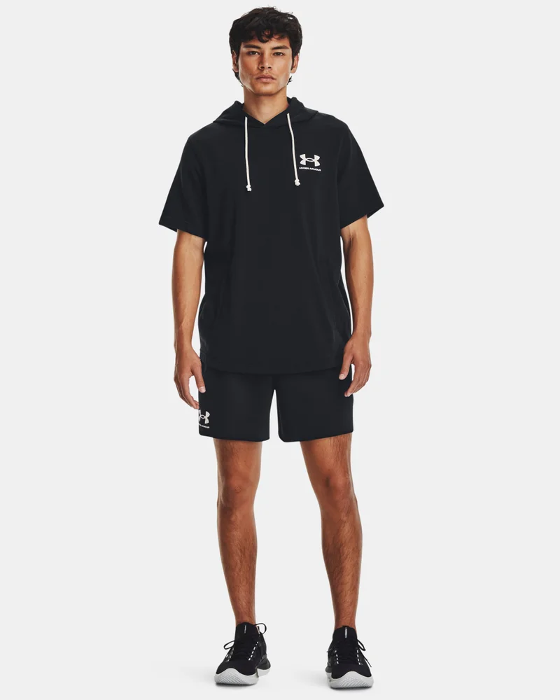 Under Armour Black Men's Rival Terry Shorts for Men | Best Price UAE