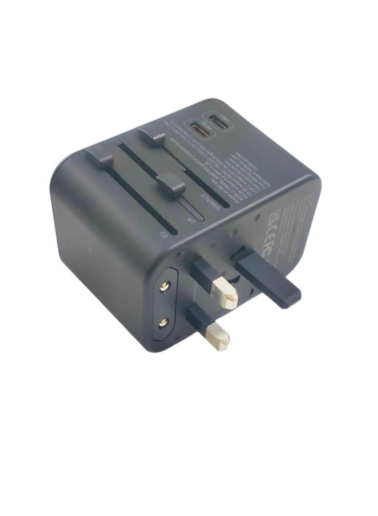 KINDO Universal Travel Adapter, International Charger with 3 USB Ports & Type-C PD Charging Adaptor for Cellphones,Laptop, All in One Travel Plug Adapter - Image 5