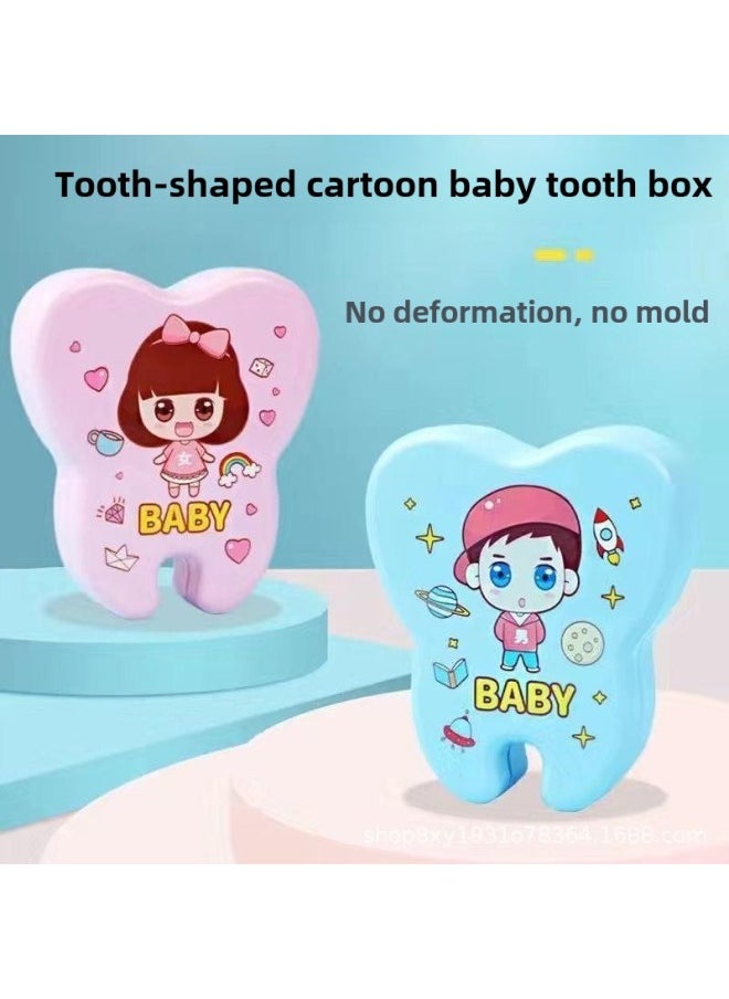 Generic Baby Teeth Storage Box Collection Commemorative Box Girl's Teeth Dropped And Teeth Replacement Children's Collection Box Boy's Teeth Small Box-Color:White Girl-Specifications:Standard  - Image 4