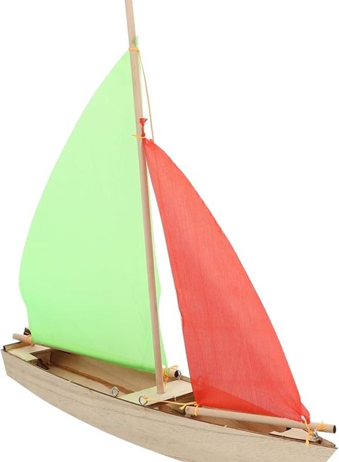 Kids DIY Sailboat 3D Wooden Puzzle Model Kit Educational Home Decor Craft Random Color - Image 1