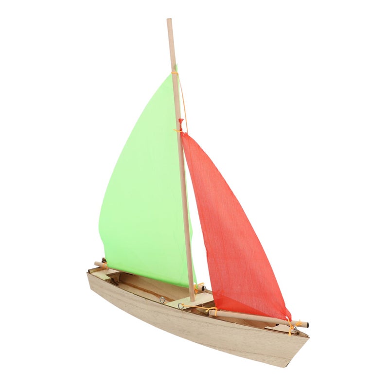 Kids DIY Sailboat 3D Wooden Puzzle Model Kit Educational Home Decor Craft Random Color - Image 2