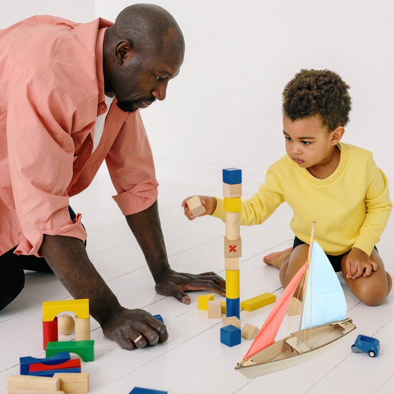 Kids DIY Sailboat 3D Wooden Puzzle Model Kit Educational Home Decor Craft Random Color - Image 5