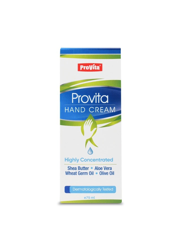 ProVita PROVITA HAND CREAM With Shea Butter Aloe Vera Wheat Germ Oil and Olive Oil 75 ML  - Image 2