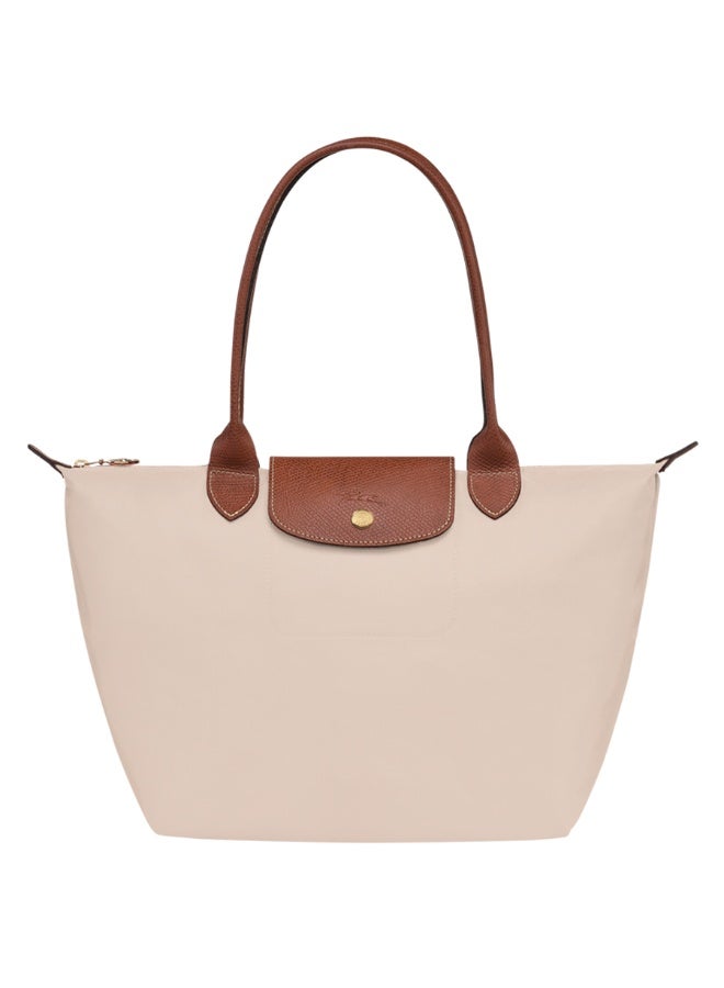 Longchamp Le Pliage Medium Beige Classic Tote Shoulder Handbag - Image 1