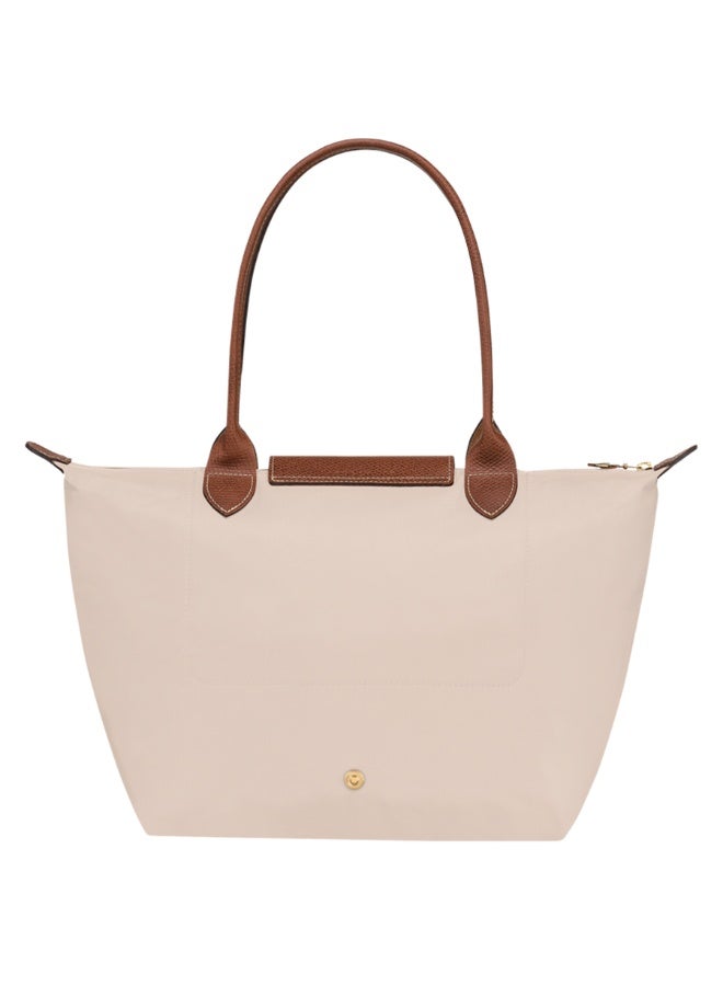 Longchamp Le Pliage Medium Beige Classic Tote Shoulder Handbag - Image 3