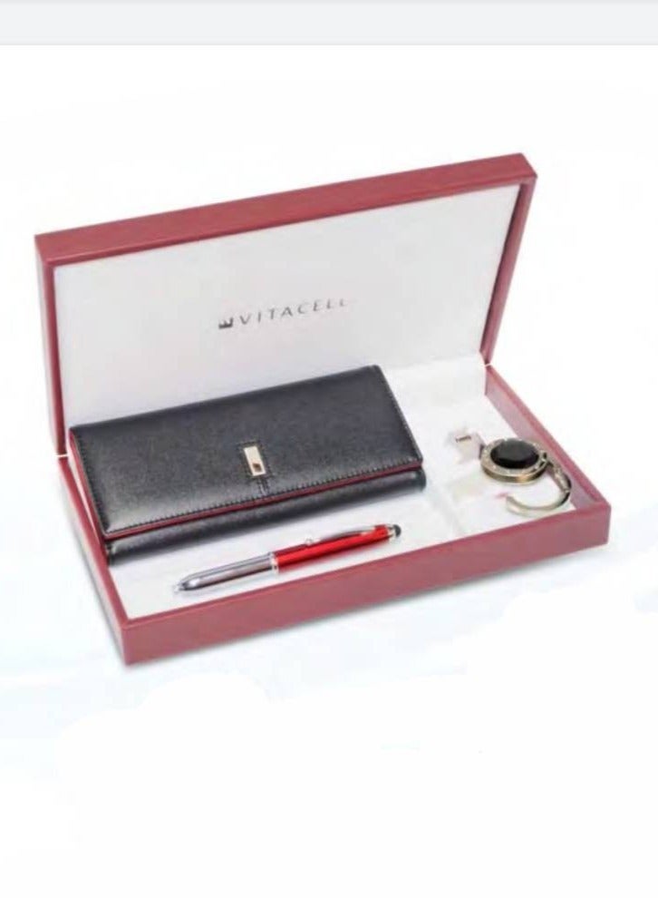 Vitacelli صندوق هدايا مغناطيسي فاخر، صندوق هدايا كبير باللون الأحمر المارون قابل للطي للهدايا مع غطاء، مناسب جدًا للمهرجانات وأعياد الميلاد والذكرى السنوية وما إلى ذلك (27 سم × 5 سم × 16 سم) - Image 1