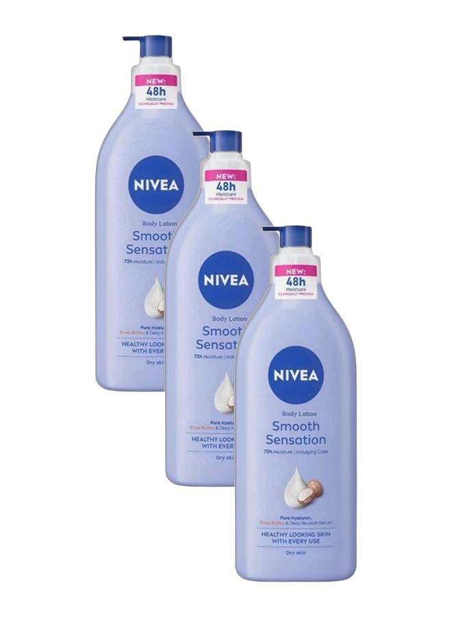 Nivea لوشن الجسم للبشرة الجافة مع زبدة الشيا و سيروم الترطيب العميق 400 مل عبوة من 3 - Image 1
