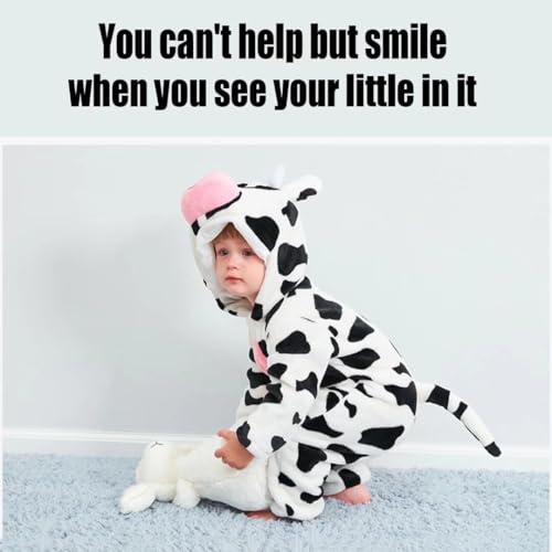 OLLULL Baby Cow Costumes Unisex Toddler Outfit Halloween Dress Up Romper 2-3 Years - Image 2