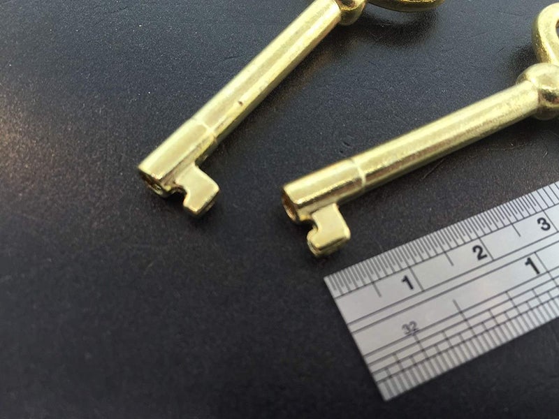 ABA Grandfather Clock Door Key set of 2 in Brass Finish for Howard Miller - Image 3