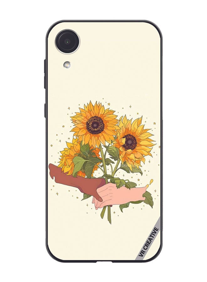 VR CREATIVE Protective Case Cover For Samsung Galaxy A03 Core Sunflower With Hands Design Multicolour - Image 1
