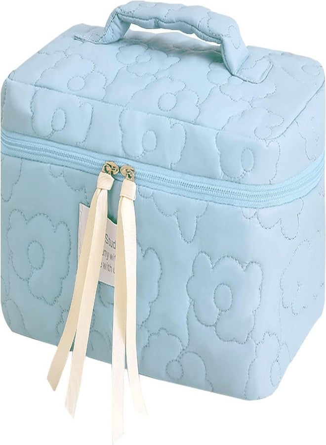 Antori Cloth Bag, Travel Pouch for Storage of Bra, Underwear, Innerwear, Cosmetics, Toiletry for Women - (Sky Blue) - Cotton, 17 Cm - Image 1
