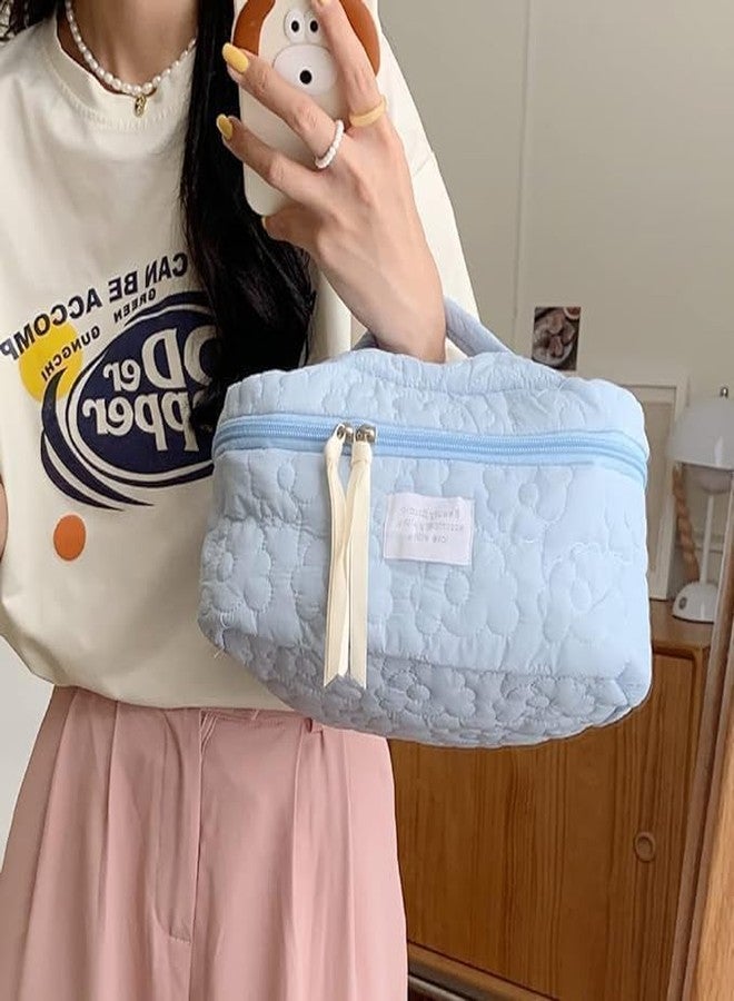 Antori Cloth Bag, Travel Pouch for Storage of Bra, Underwear, Innerwear, Cosmetics, Toiletry for Women - (Sky Blue) - Cotton, 17 Cm - Image 3