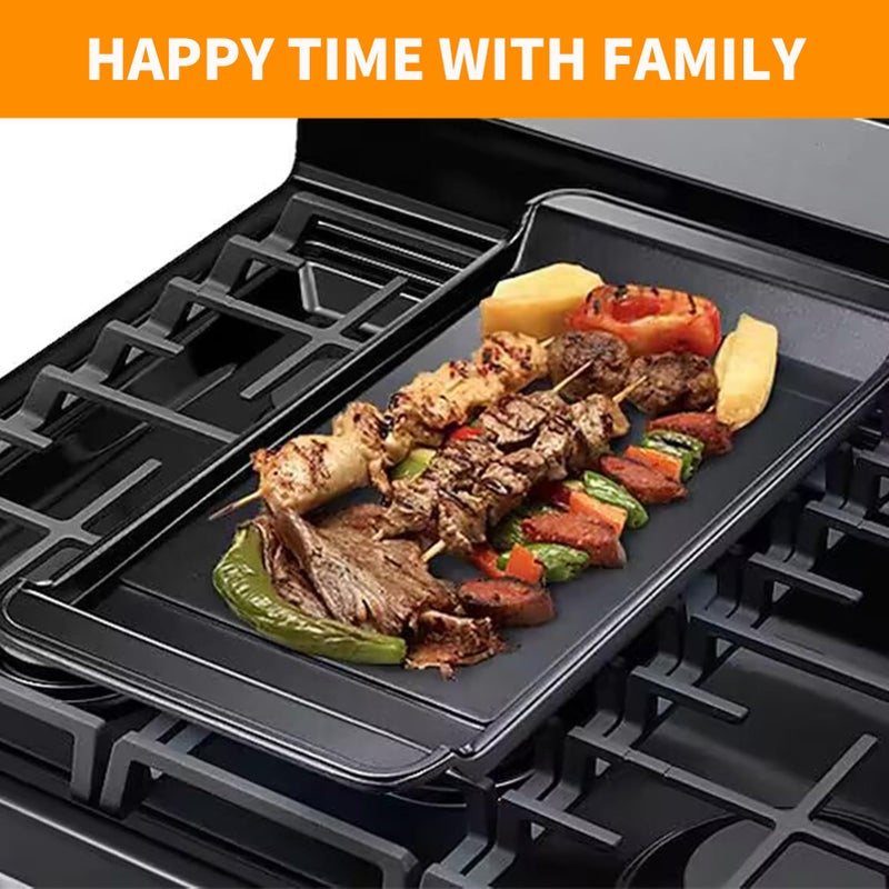 atgestore Upgraded DG61-00563A Griddle Replacement for Samsung stove Parts Top Griddle Plate Samsung Gas Range Cooktop Parts NX58H5600SS NX58H9500WS Cast Iron Center Burner Griddle Pan 1 Pcs - Image 5