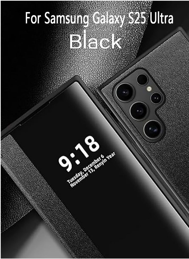 Generic - Smartphone Flip Cases Compatible with Samsung Galaxy S25 Ultra Case Translucent View Window,Magnetic Slim Flip Case Drop Protection Shockproof Protective Cover Compatible with Samsung Galaxy S25 Ultra - Image 1