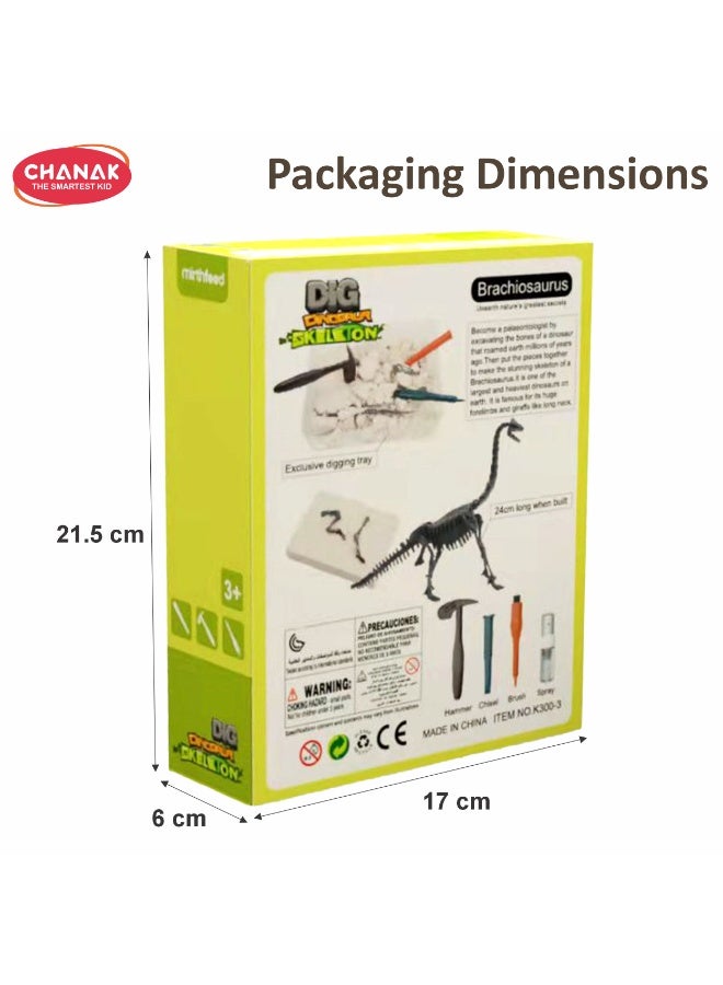 Chanak Dinosaur Skeleton Dig Kit Brachiosaurus Edition Excavation Fossil Discovery Steam Educational Archaeology Kit Fun Science Activity - Image 2