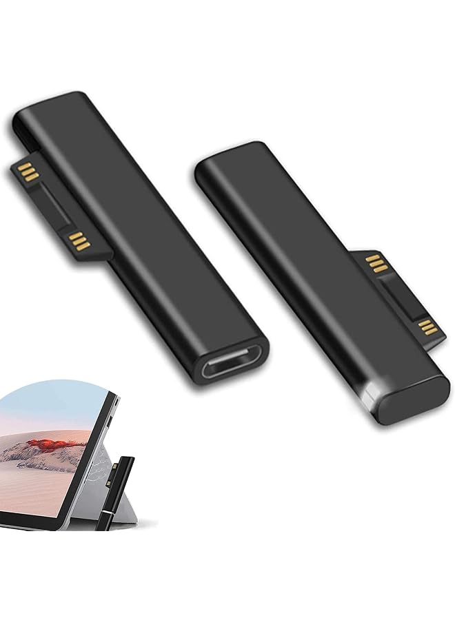 إيروريكس قطعتان من موصل الشحن المغناطيسي Surface Connect To USB C يعمل مع Microsoft Surface Pro 7 6 5 4 3 Go 1 2 Surface Laptop 4 3 2 1 - Image 1