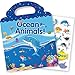 RUSON Reusable Sticker Book for Kids Ocean Stickers Educational Learning Toys Travel Stickers Activity Books for Toddler Girls Boys Age 3 Birthday Gifts - Image 3