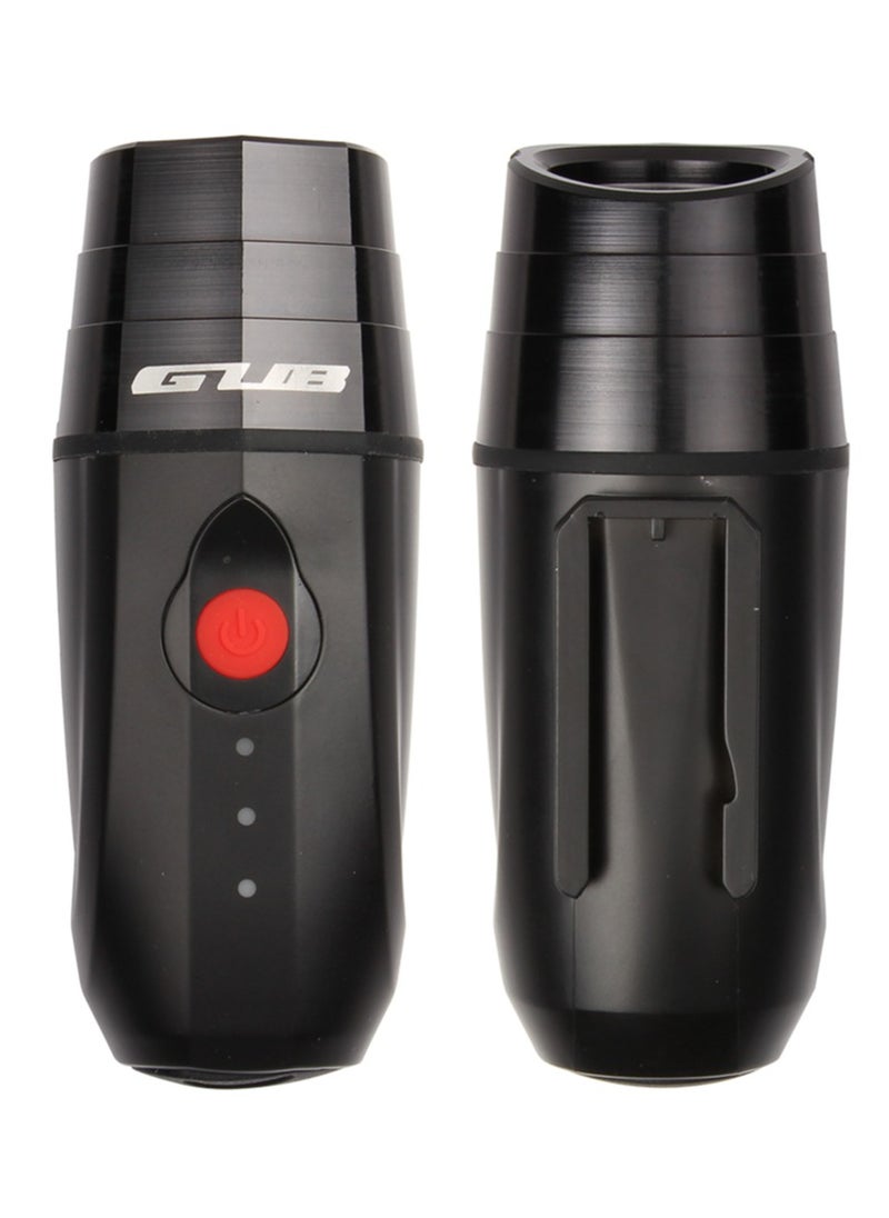 GUB - GUB 019 bicycle headlight  Functions: bicycle headlights, bicycle auxiliary lighting  Light beads: LED high-brightness light beads  Battery: 2000mAh  Mode: Three-stage white light, constant brightness/burst  Net Weight: about 154 g, G.W:about 224g  Features: High-brightness beads, up to 500 lumens, 85 degrees floodlight, ordinary waterproof, support USB direct charging, large power and long endurance - Image 1