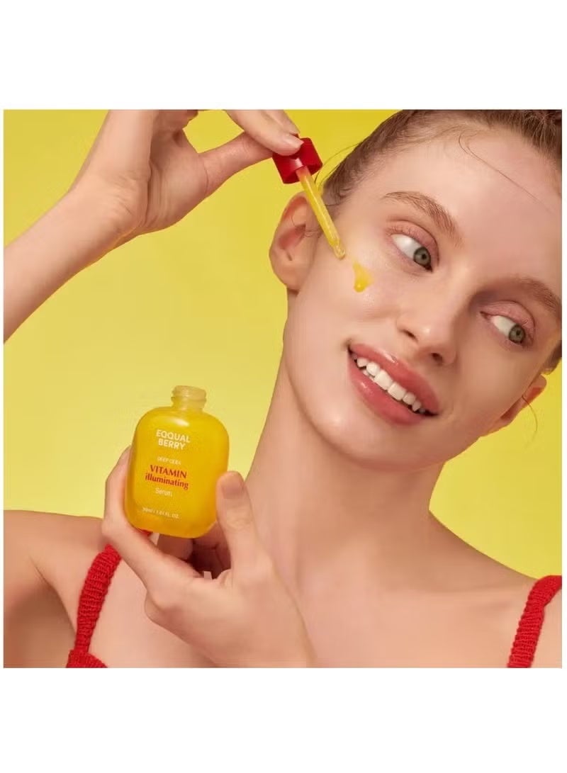 إيكوالبيري قطعتين سيروم تفتيح البشرة بفيتامين سي الأصلي لتقوية حاجز البشرة وترطيبها بالسيراميد وحمض الهيالورونيك، 30 مل - Image 4