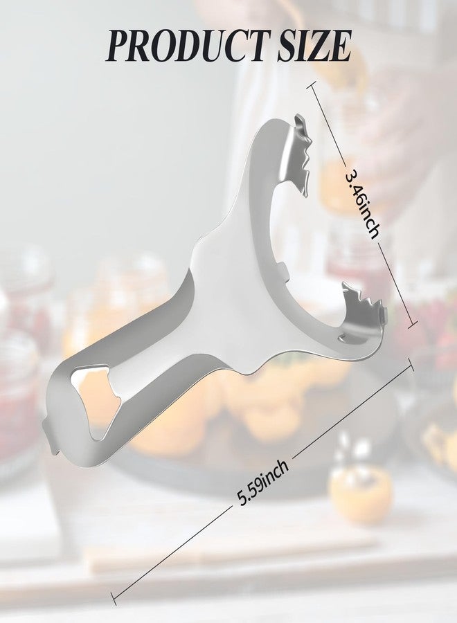 Creztail Mason Jar Opener, Multi-Functional Stainless Steel Lid Remover Without Lid Dents or Damage, Canning Jar Opener Tool for Mason Jars, Bottles & Cans, Ergonomic Design for Easy Use by All Ages - Image 2