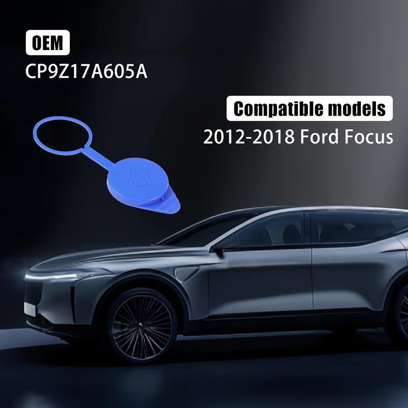 AMZAUTO Windshield Washer Fluid Cap, Windshield Wiper Washer Reservoir Fluid Tank Cap Compatible with 2012-2018 Ford Focus, Replace #CP9Z-17A605-A, 1 Pack - Image 3