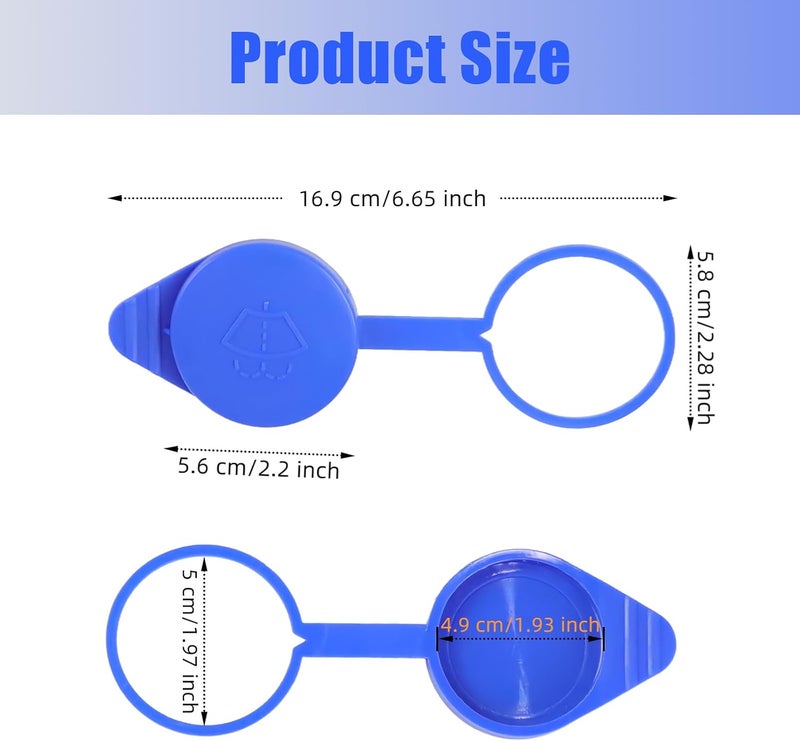 AMZAUTO Windshield Washer Fluid Cap, Windshield Wiper Washer Reservoir Fluid Tank Cap Compatible with 2012-2018 Ford Focus, Replace #CP9Z-17A605-A, 1 Pack - Image 2