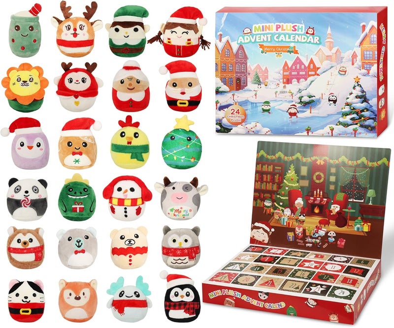 EBINGMIMA 2025 Christmas Mini Plush Advent Calendar - Image 1