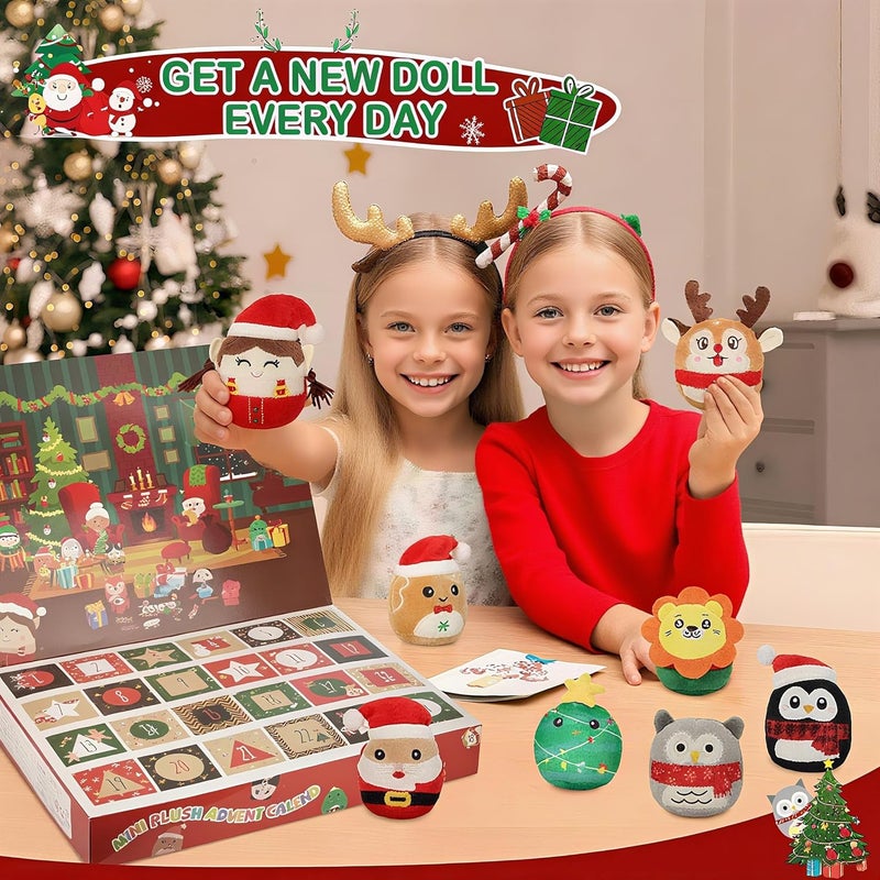 EBINGMIMA 2025 Christmas Mini Plush Advent Calendar - Image 2