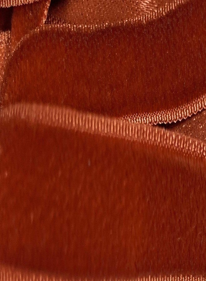 Renaissance Vintage 3/8'' Velvet Ribbon - t - Made in Swiss 5, Yards- TT 3/8'' Velvet Chutney Copper, 5 Yards) - Image 2