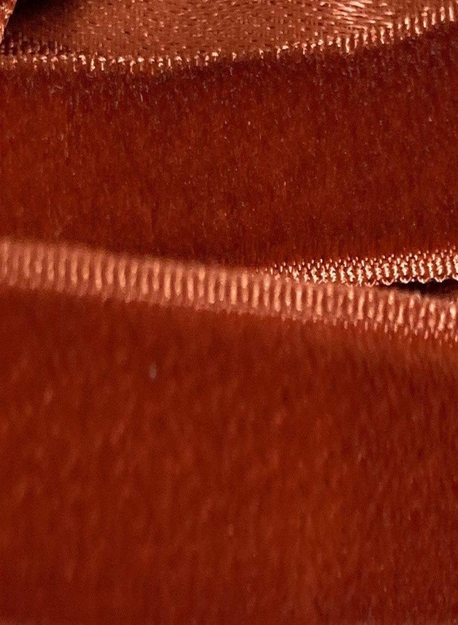 Renaissance Vintage 3/8'' Velvet Ribbon - t - Made in Swiss 5, Yards- TT 3/8'' Velvet Chutney Copper, 5 Yards) - Image 1