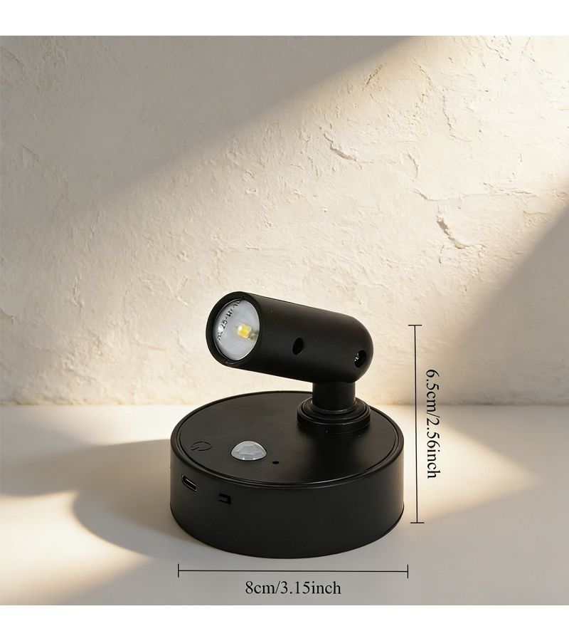 2026 New Led Home Decorative Wall Light Bedside Table Reading Lamp With 3 Lighting Modes Magnetic Mounting Design Rotating Wall Light For Bedroom Wiring Free White Dimmable - Image 3