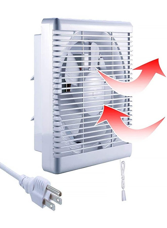 SAILFLO 6 Inch Small Window Shutter Exhaust Fan, 7.7 x 7.7 Inch Cutout, 145CFM 25W Wall-Mounted Ventilation Fan Air Extractor for Bathroom Home Bedroom Attic, φ6 Inch Impeller - Image 1