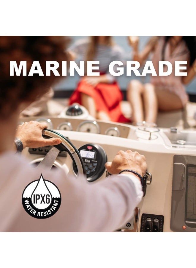 BOSS AUDIO SYSTEMS MGR350B Marine Boat Stereo Gauge Receiver – Bluetooth Head Unit, No CD DVD Player, Built-in 4 Channel Amplifier, Weatherproof, USB, USB Charging - Image 2