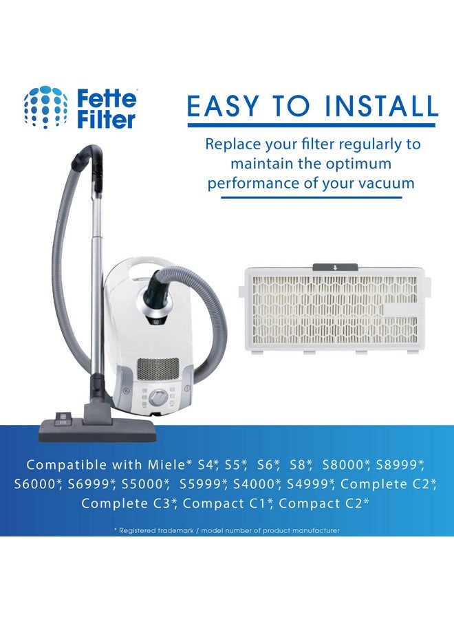 Fette Filter- Pack of 4 HEPA Filters Compatible with Miele AirClean SF-HA 50 Filter for Model # S4, S5, S6, S8, S8000, S8999, S6000, S6999, S5000, S5999, S4000, S4999, Complete C2 & C3 - Image 5